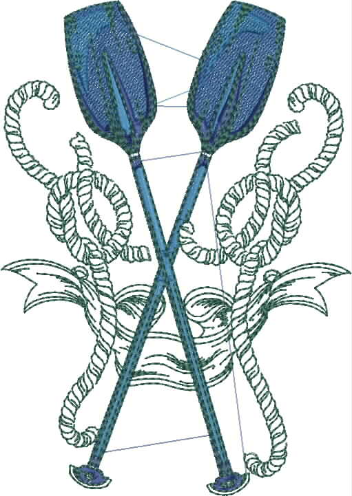Coastal Anchor Machine Embroidery Design