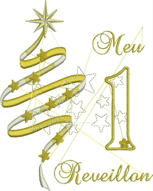 Green Leaf Christmas Embroidery Design