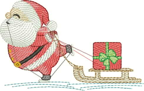 Swirl Pattern Bauble Embroidery