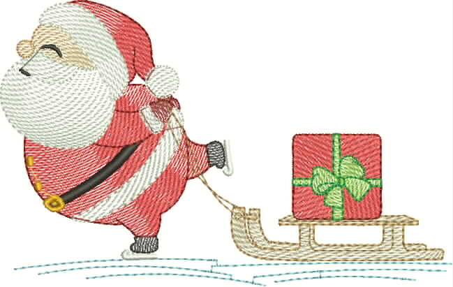 Red Holiday Ball Embroidery