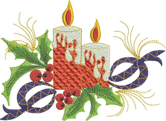 Beautiful Festive Bauble Embroidery