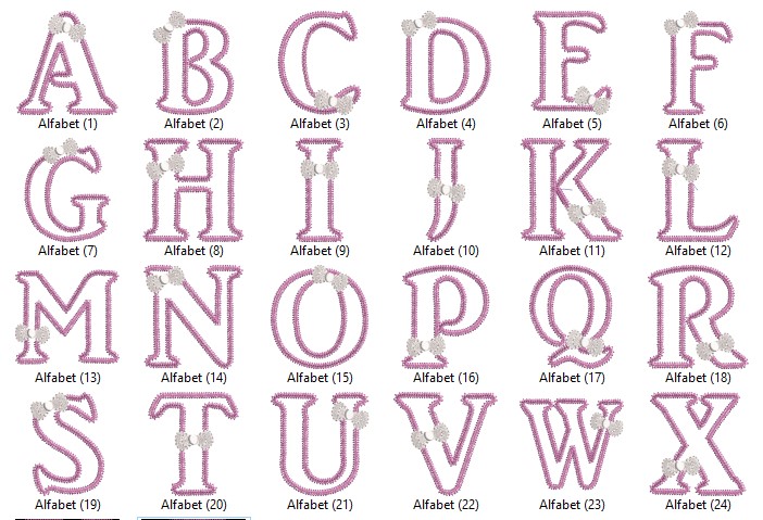 Luxury Monogram Alphabet Machine Embroidery