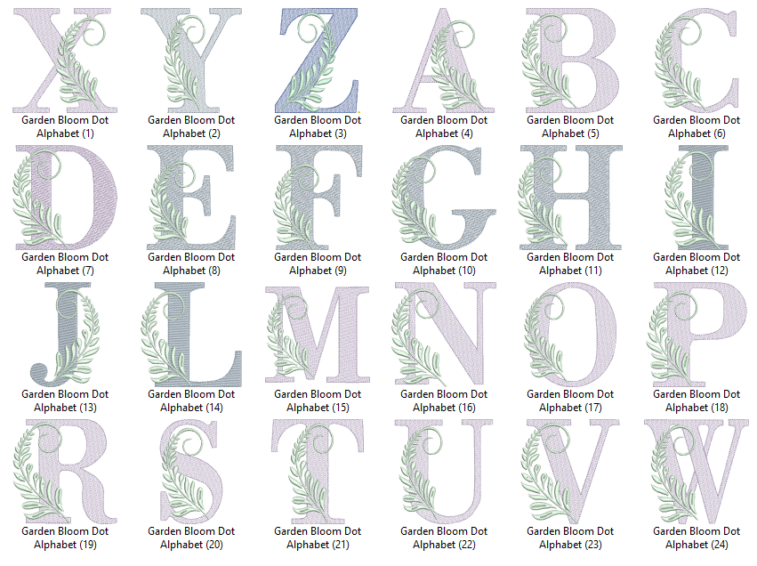 Garden Bloom Dot Alphabet