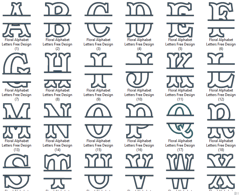 Floral Alphabet Letters Free Design