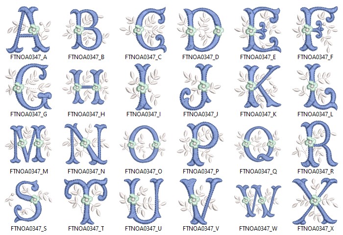 Custom Monogram Alphabet