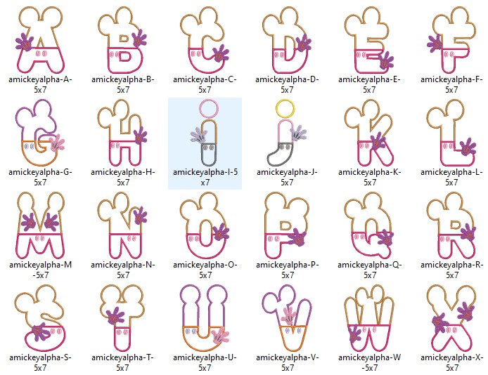 Charming Alphabet Initial Embroidery Collection