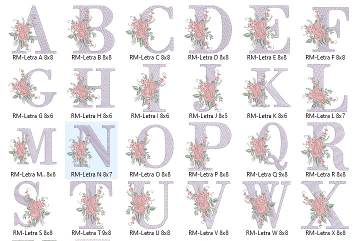 Stylish Letter Embroidery Collection A–Z