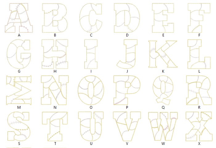 Graceful G Alphabet Monogram Embroidery Design