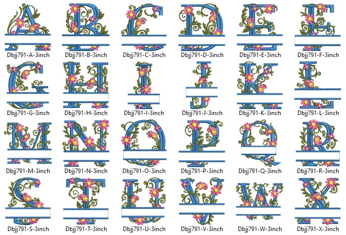Classic K Alphabet Monogram Embroidery Design