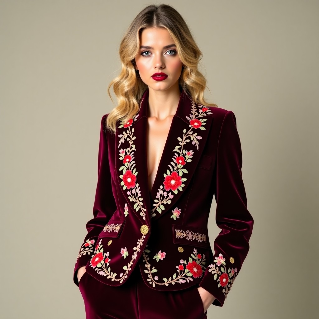 Luxury Floral Empire Women's Jacket
