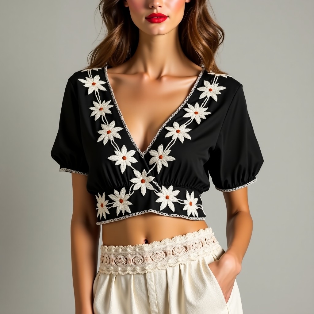 Elite Garden Stylish Floral Embroidery Design for Women's Dresses