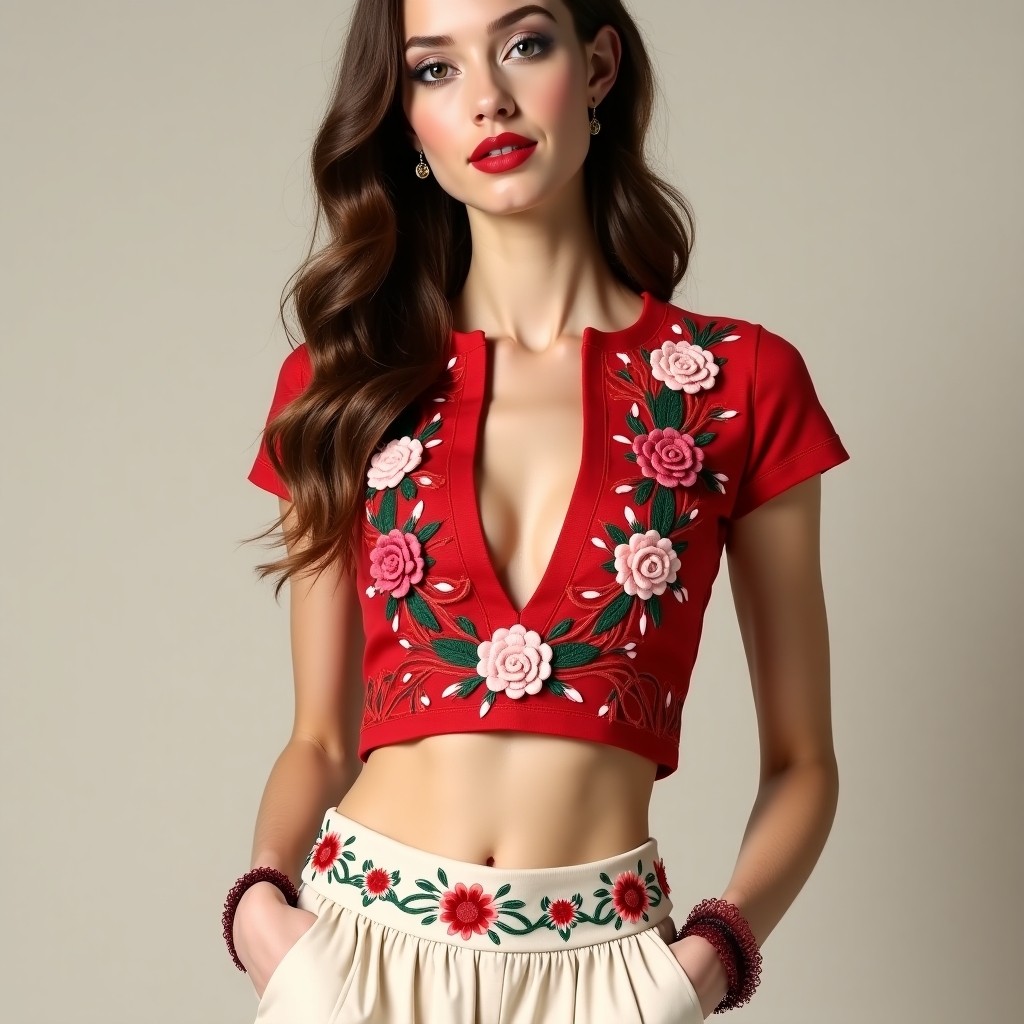 Designer Violet Luxe Stylish Floral Embroidery Design for Women's Dresses