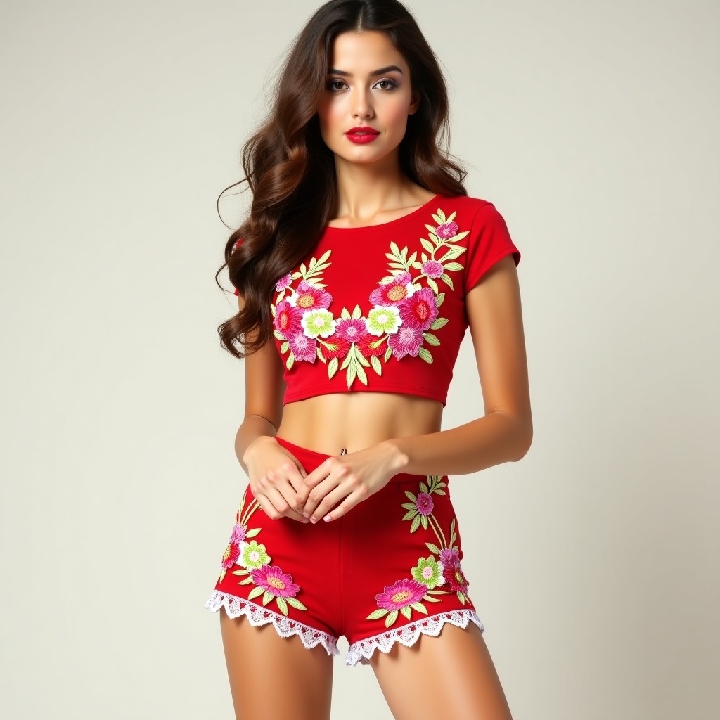 Platinum Blossom Stylish Floral Embroidery Design for Women's Dresses