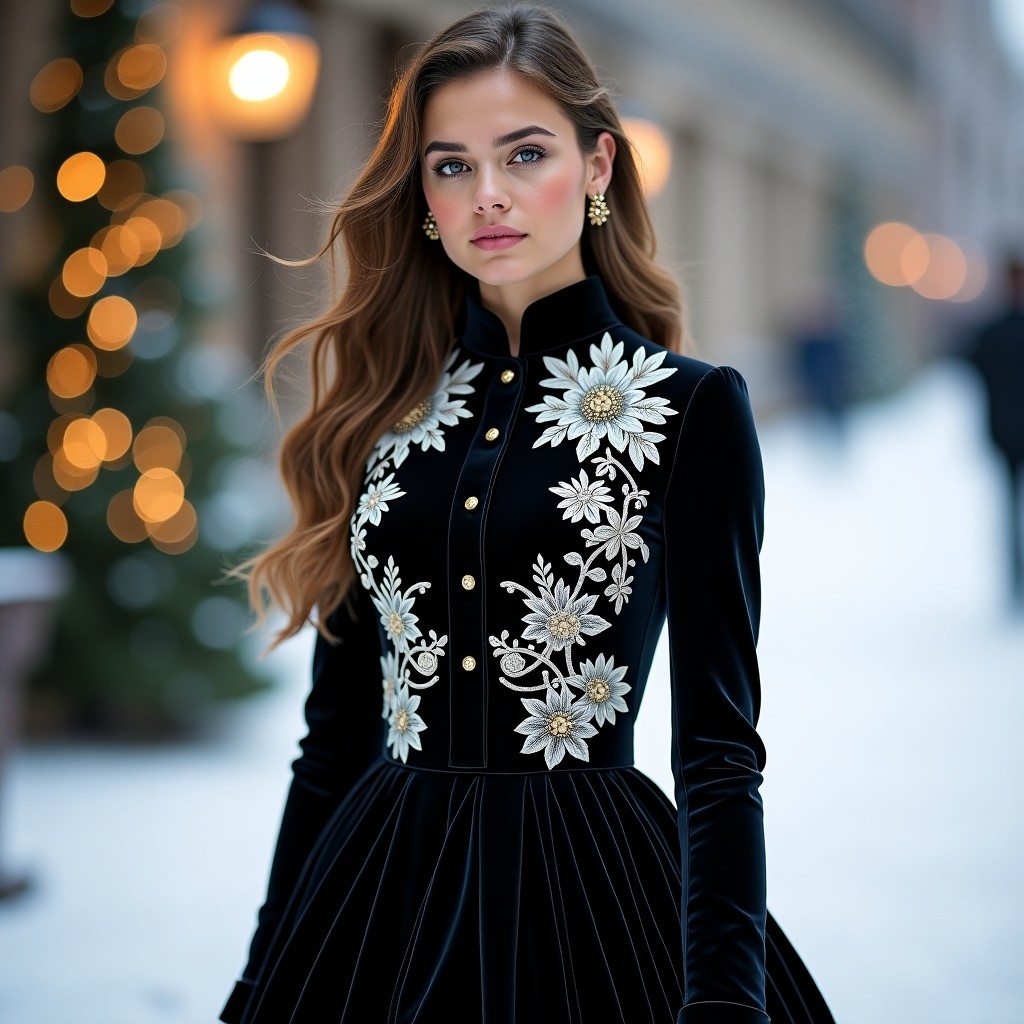 Platinum Heritage Burgundy Velvet Floral Dress