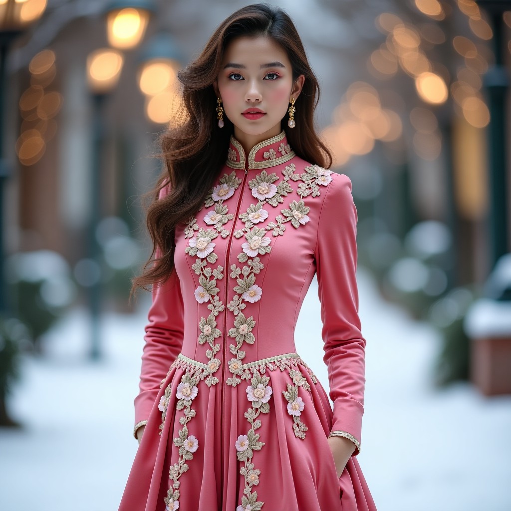 Signature Ruby Blossom Velvet Dress