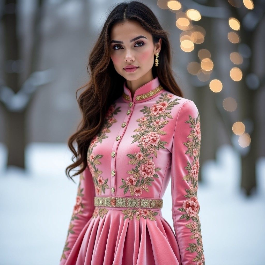 Majestic Burgundy Velvet Royal Collection Dress