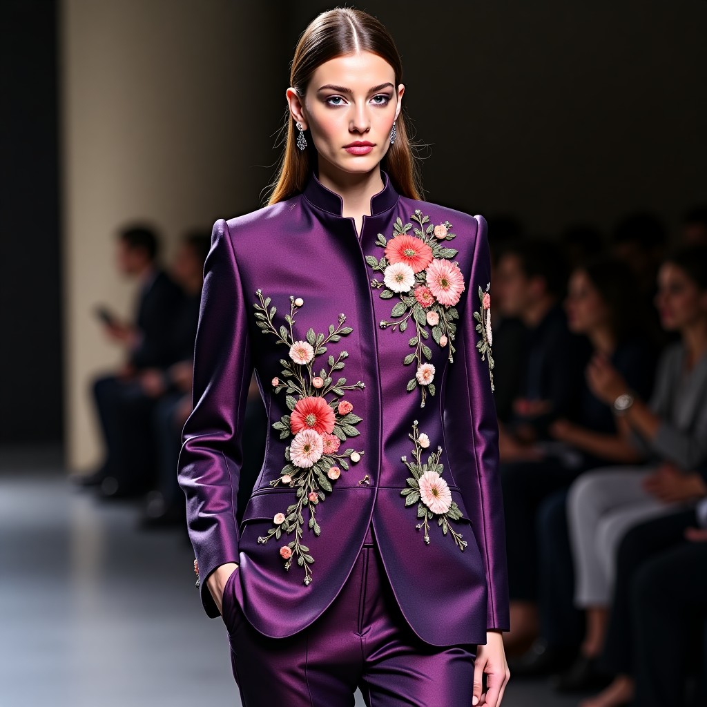 Majestic Floral Embroidery Designer Jacket Benefits  Note