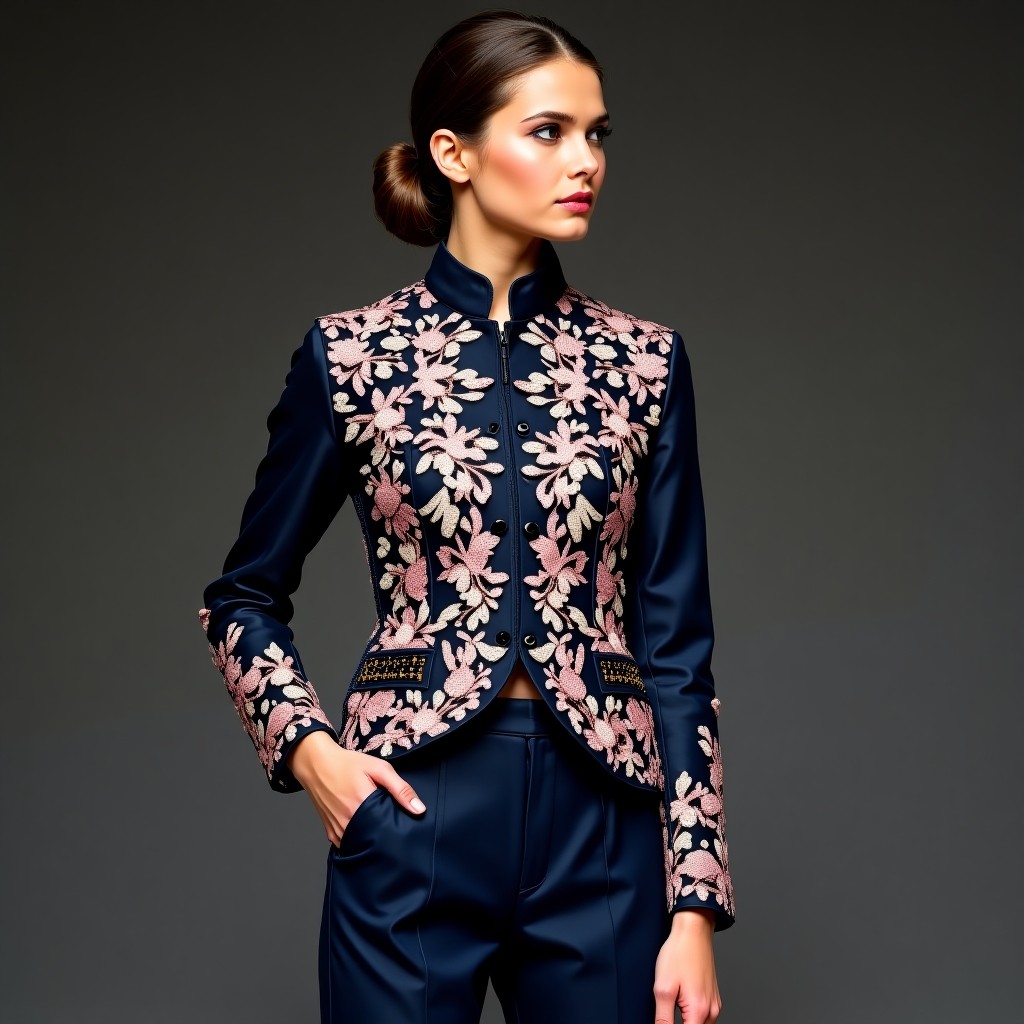 Elite Blossom Embroidered Luxury Jacket