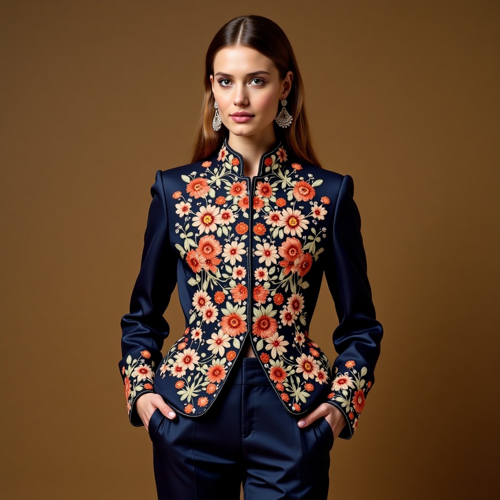 Majestic Floral Charm Luxury Jacket