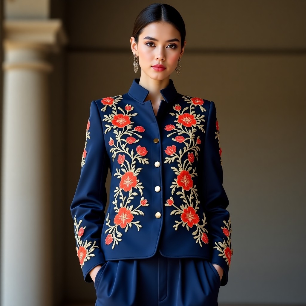 Designer Orchid Bloom Luxury Jacket