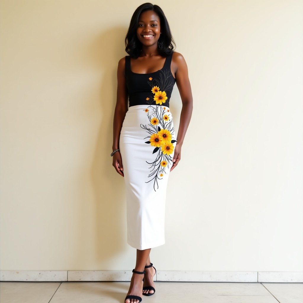 Signature Floral Grace Sleeveless Designer Dress