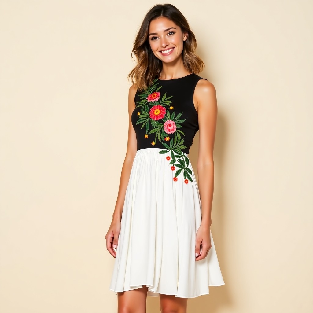 Diamond Imperial Rose Garden Embroidered Sleeveless Luxury Evening Gown