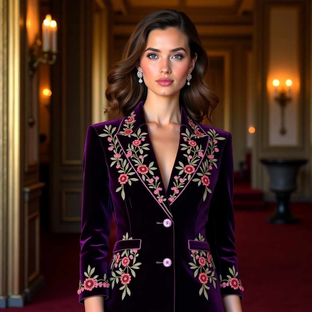 Elite Blossom Vine Luxury Women's Blazer