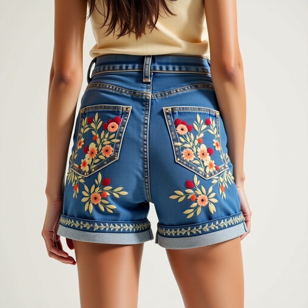 Designer Elegant Botanical Resort Women's Shorts