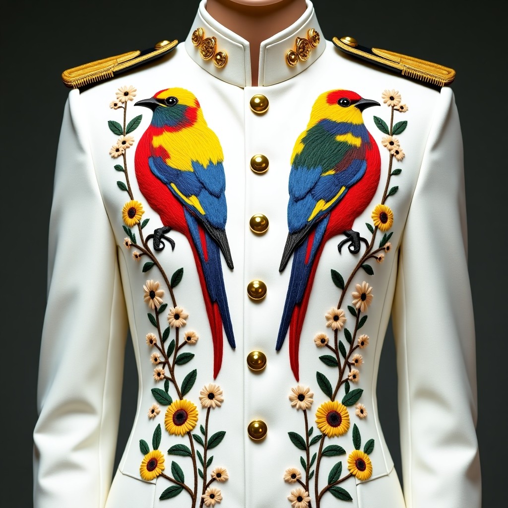Golden Meadow Officer Women's Embroidered Blazer