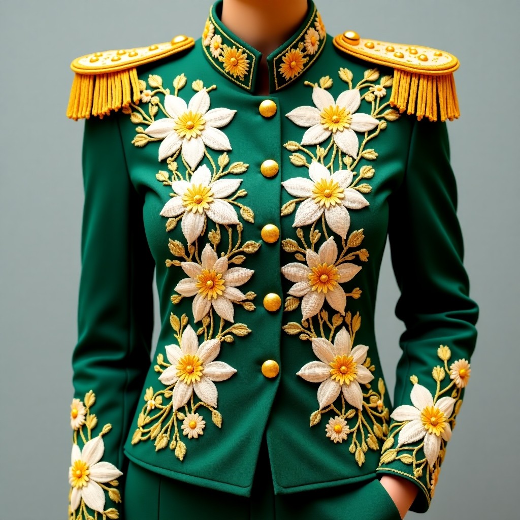 Royal Bloom Officer Women's Luxury Blazer