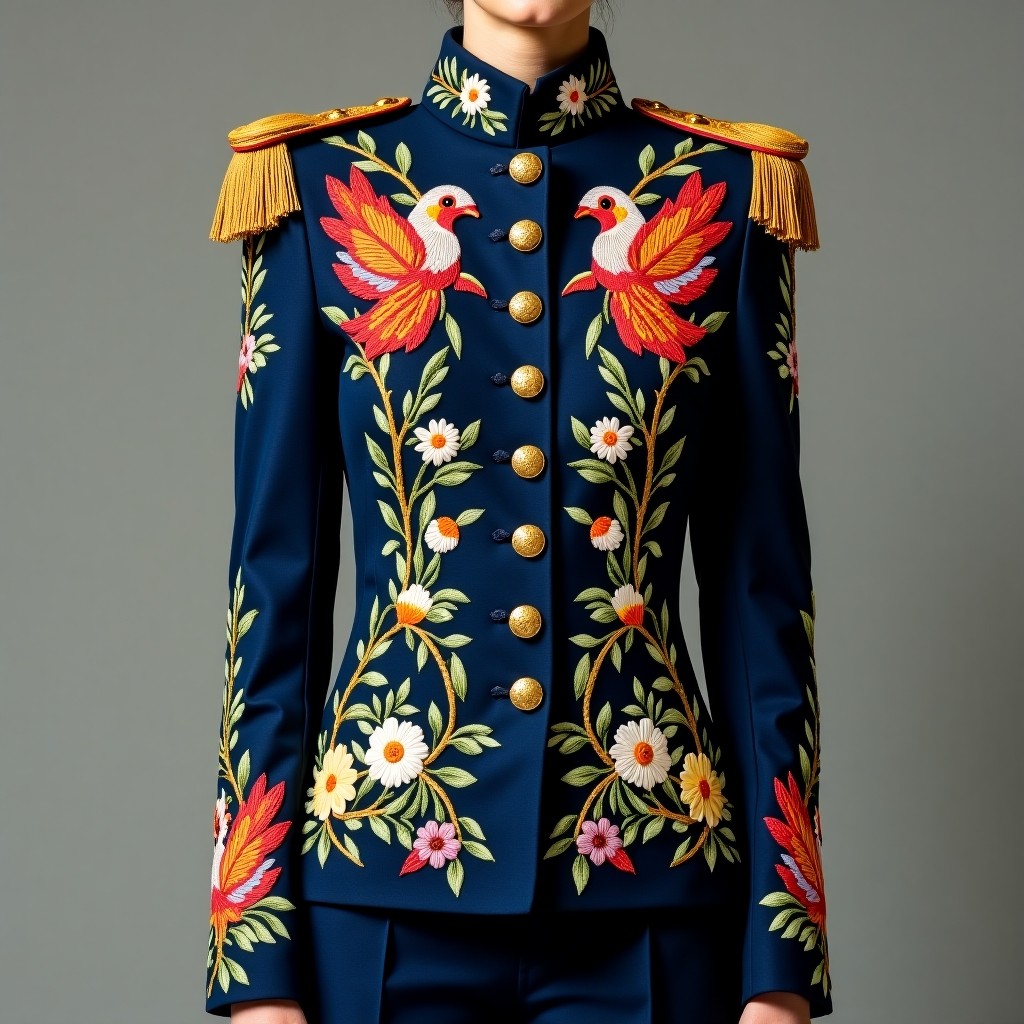 Emerald Rose Royale Military Women's Blazer