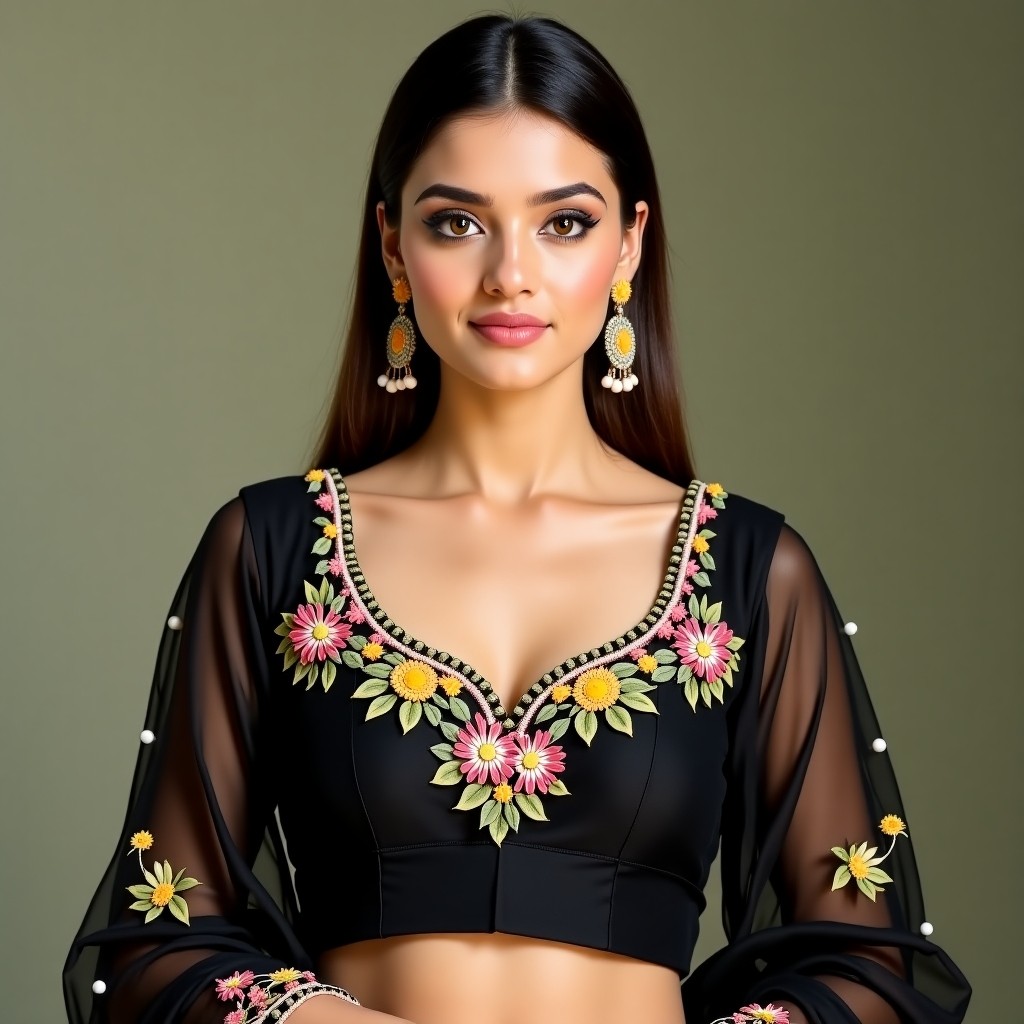 AI Royal Flora Couture Blouse