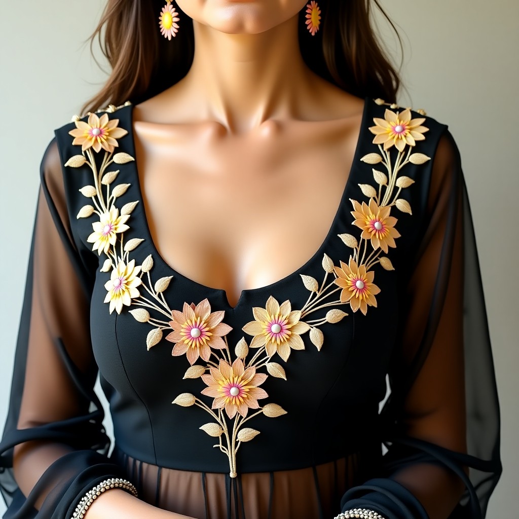 AI Royal Bloom Elegance Women's Blouse