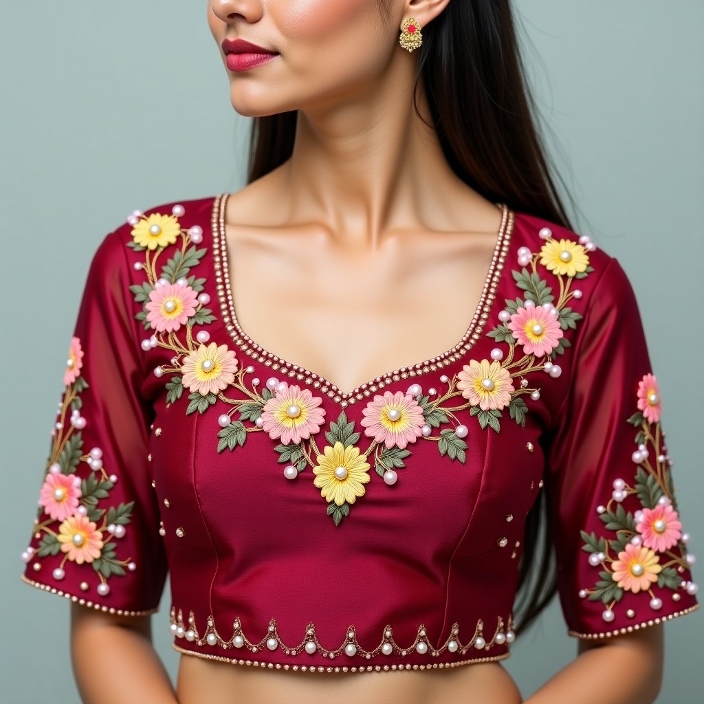 AI Golden Garden Couture Women's Blouse