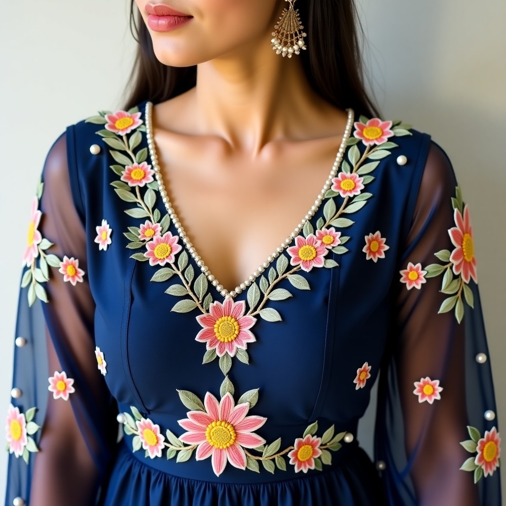 AI Royal Garden Bloom Women's Blouse
