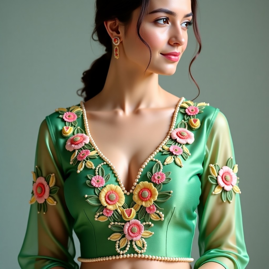 AI Imperial Flora Signature Women's Blouse