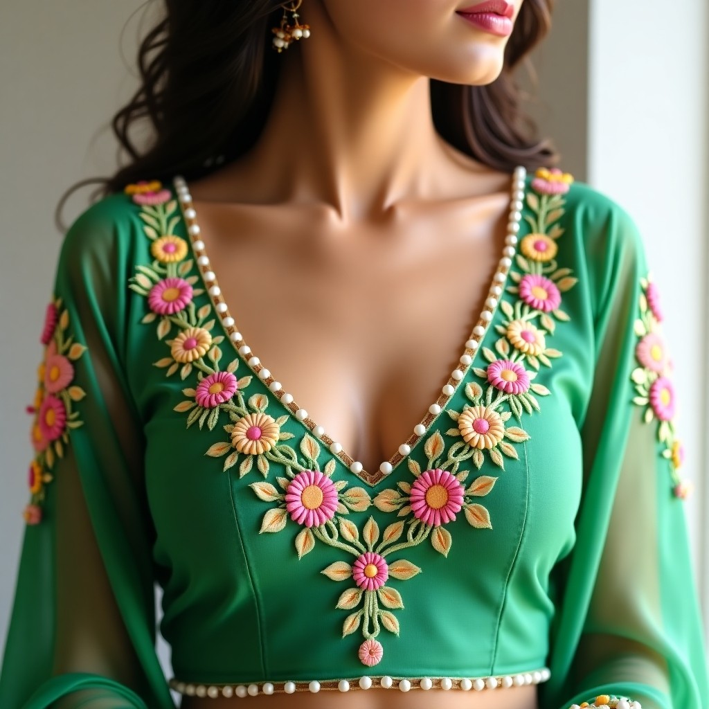 AI Golden Flora Prestige Women's Blouse