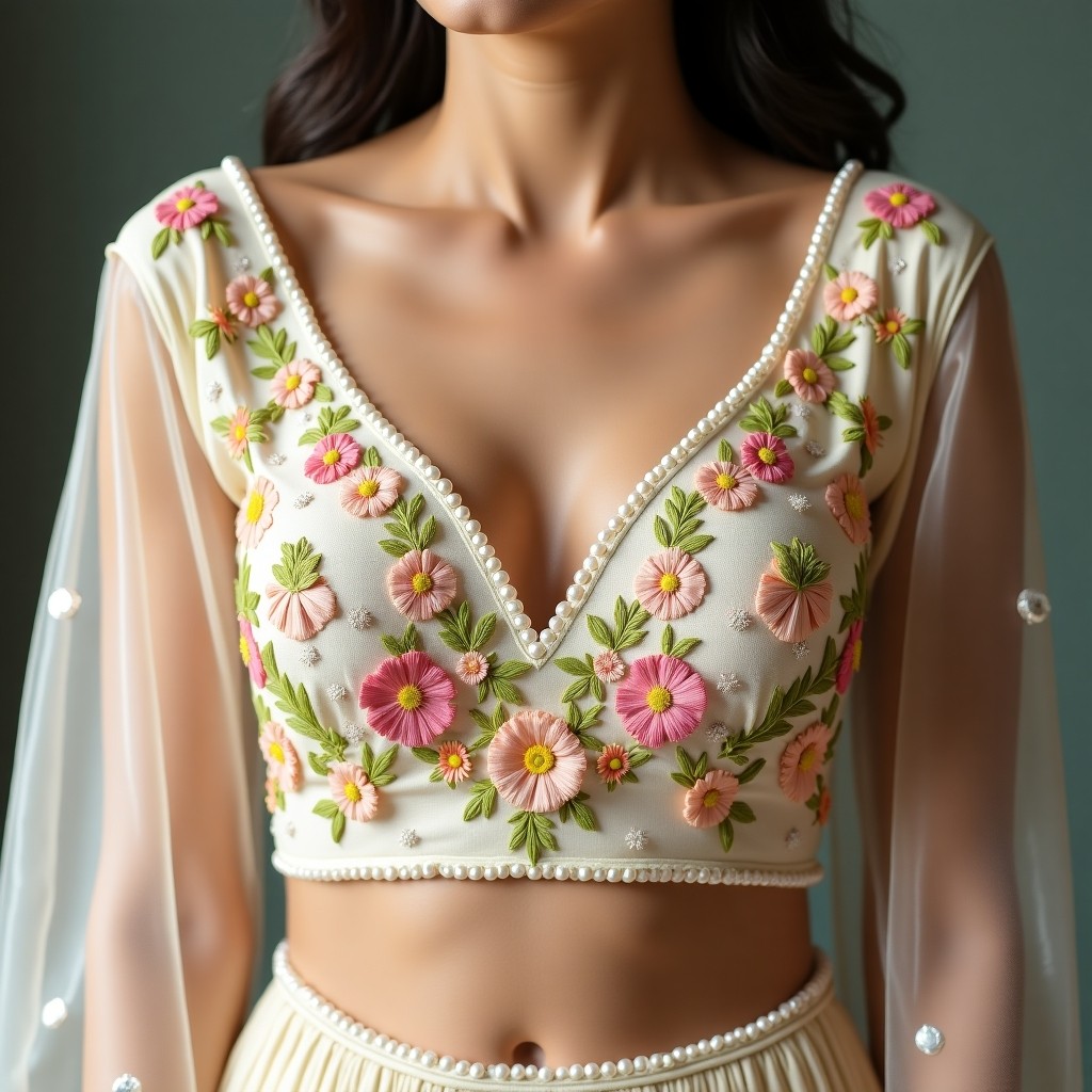 AI Royal Garden Diamond Women's Blouse