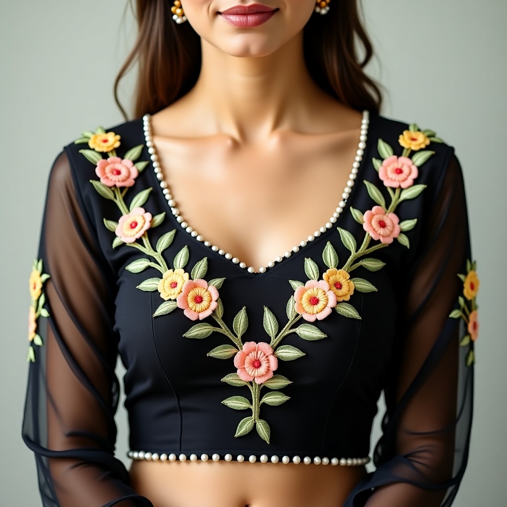 AI Imperial Floral Couture Women's Blouse