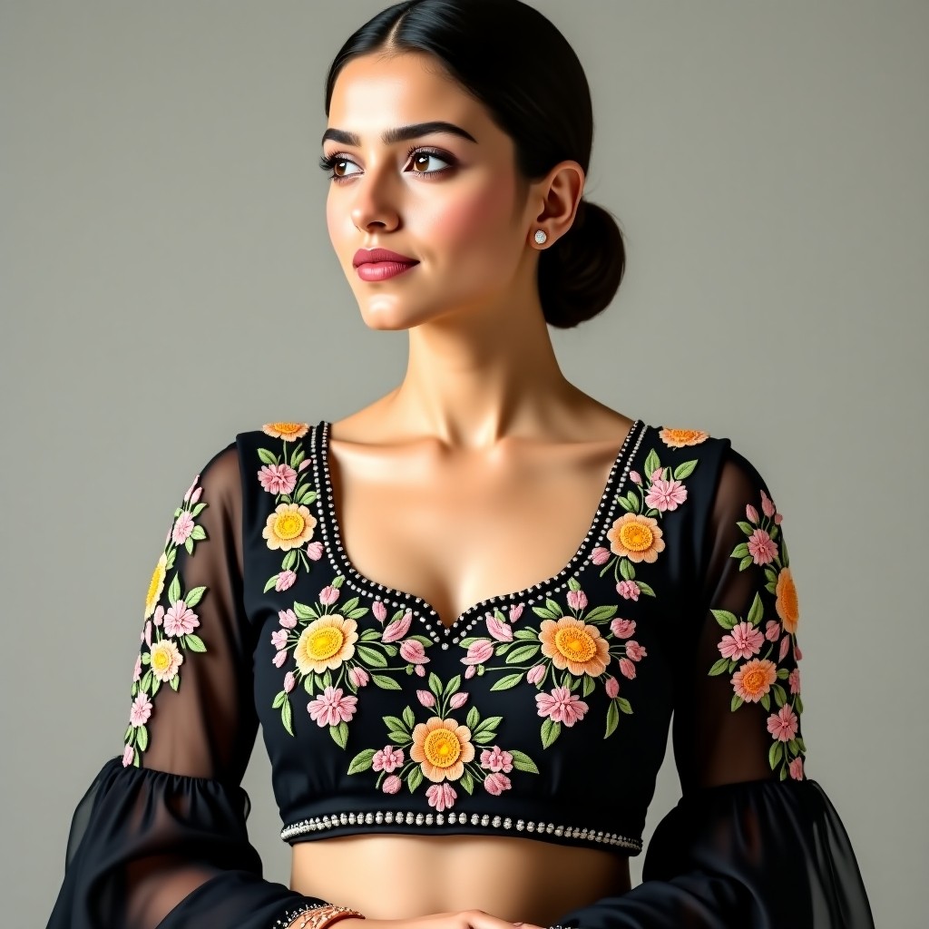 AI Golden Garden Signature Women's Blouse