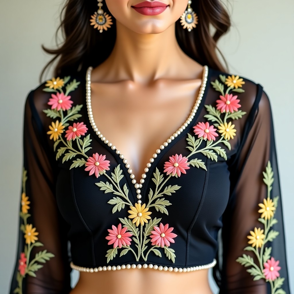 AI Royal Garden Couture Luxe Blouse