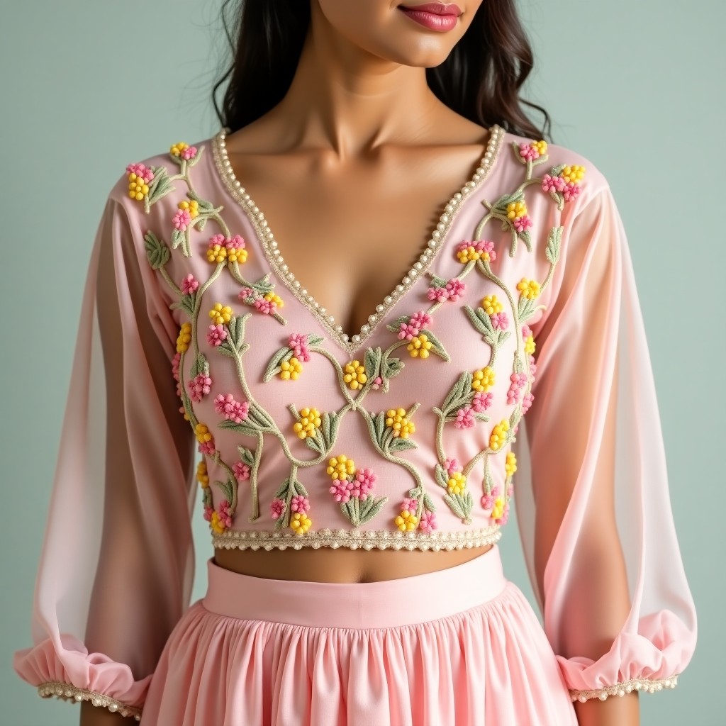 AI Imperial Floral Diamond Women's Blouse