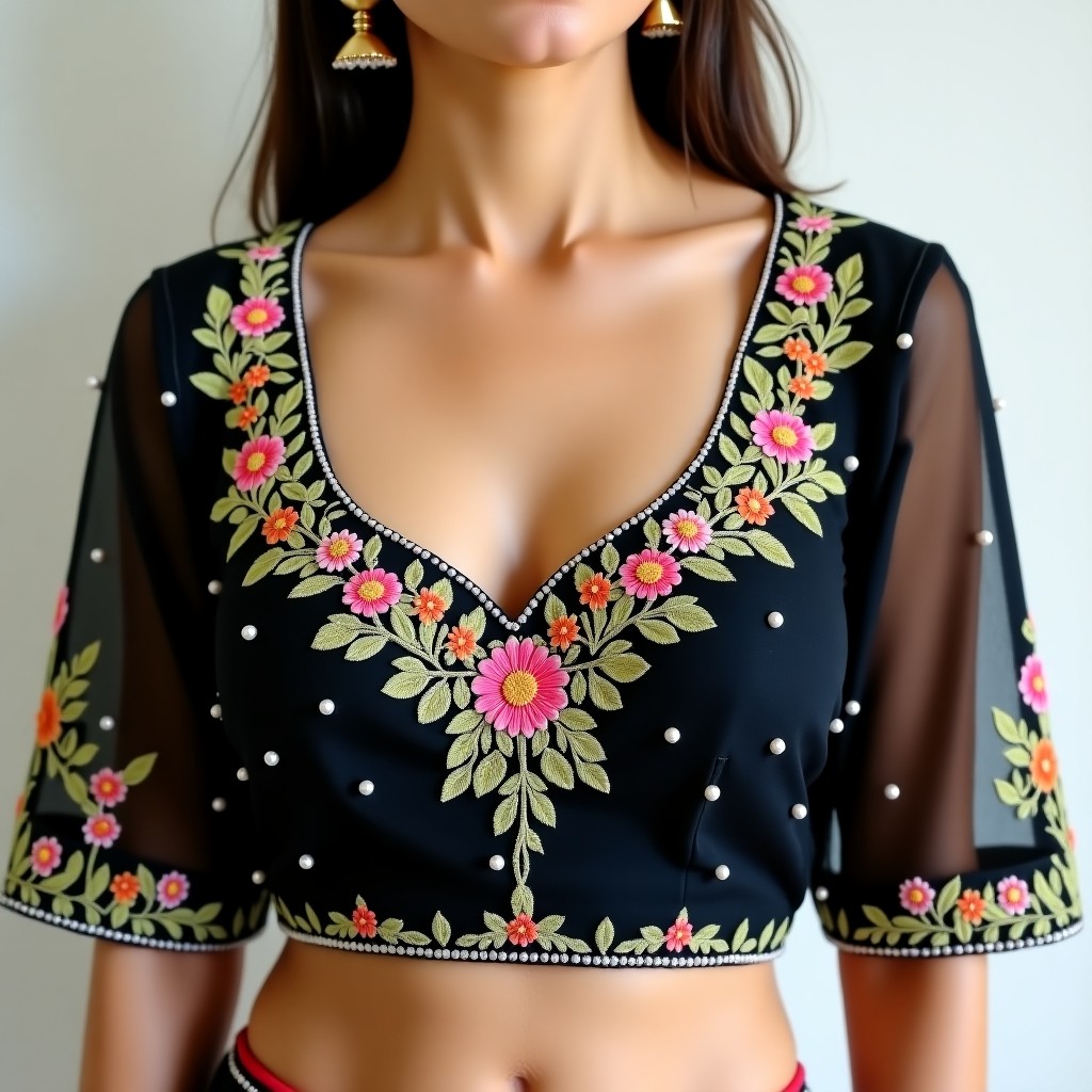 AI Golden Garden Couture Blouse