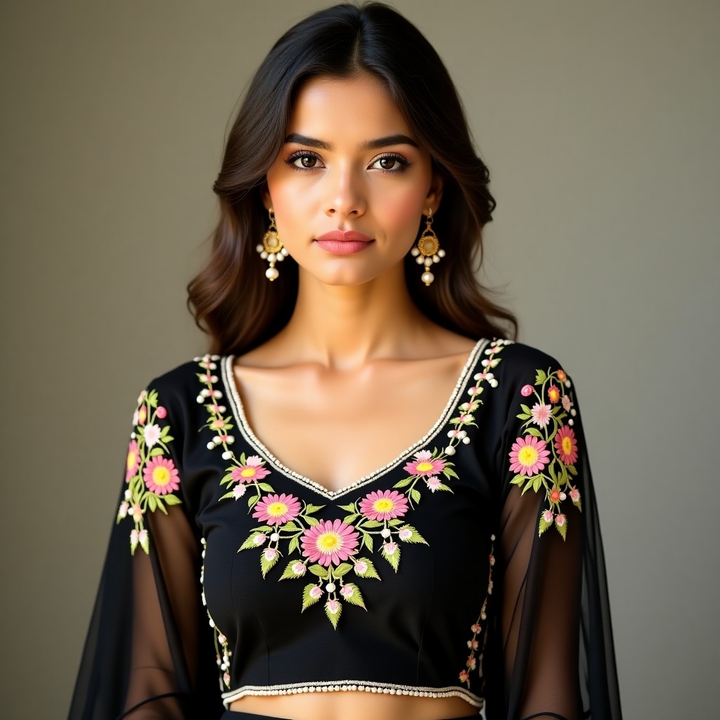 AI Golden Rose Couture Women's Blouse