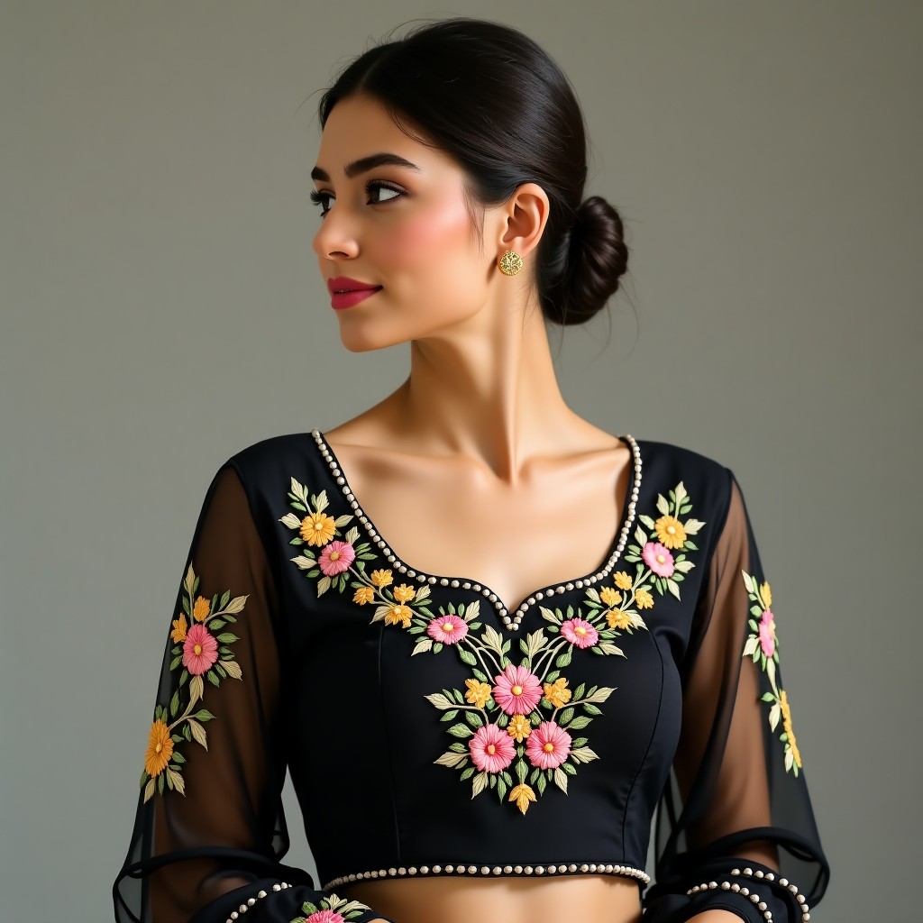 AI Emerald Garden Signature Blouse