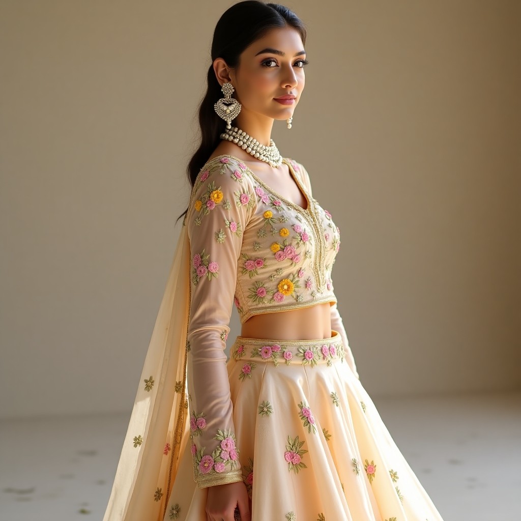 Botanical Petal Royal Neckline Design