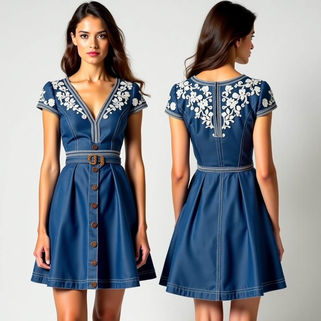 Blossom Grace Floral Skater Dress