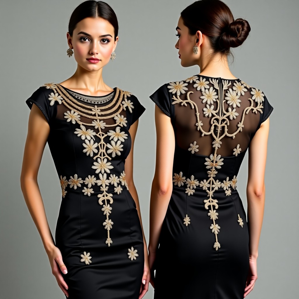 Royal Blossom Flare Fashion Dress