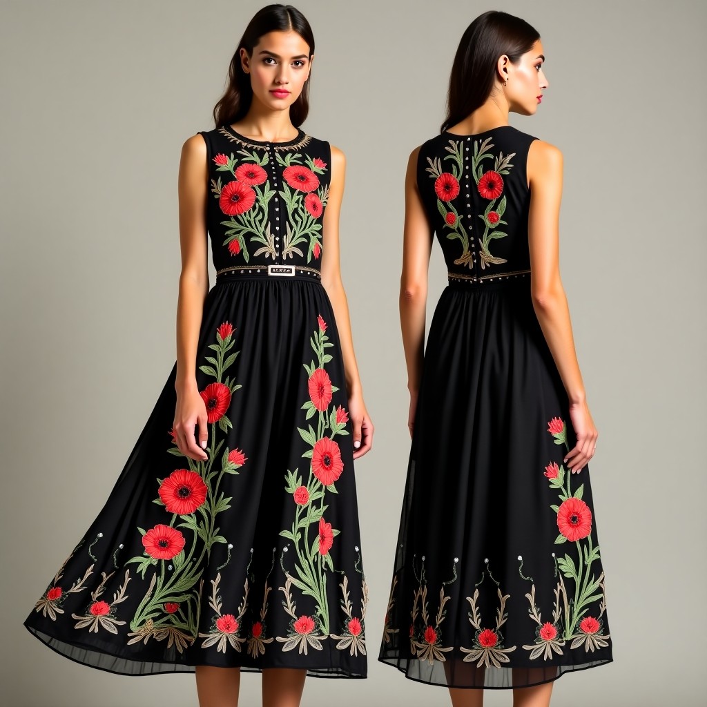 Botanical Bloom Beauty Skater Dress