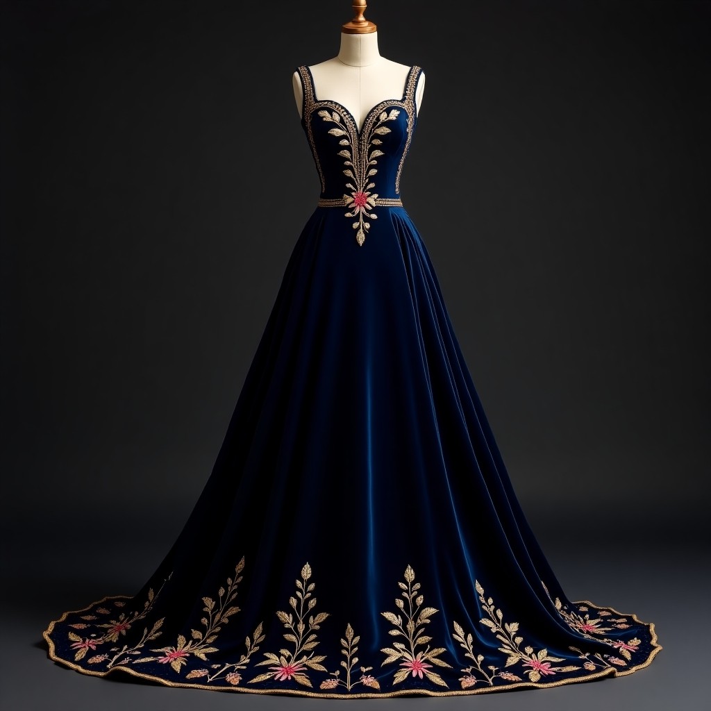 Golden Rose Victorian Ball Gown